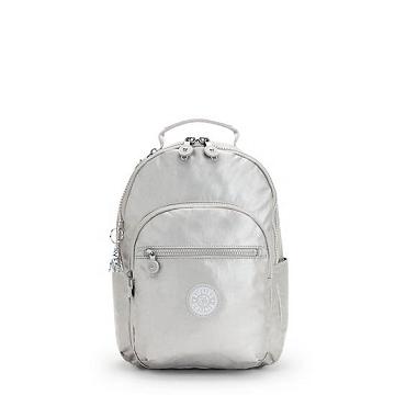 Kipling Seoul Small Metallic Tablet Rygsække Sølv | DK 1611NW